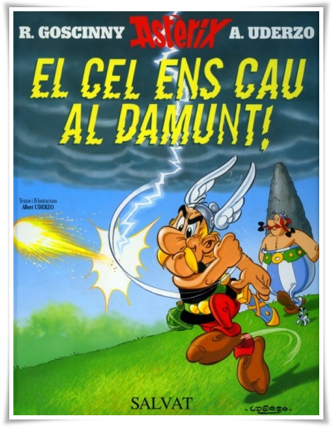 Asterix lluita amb els meteorits...