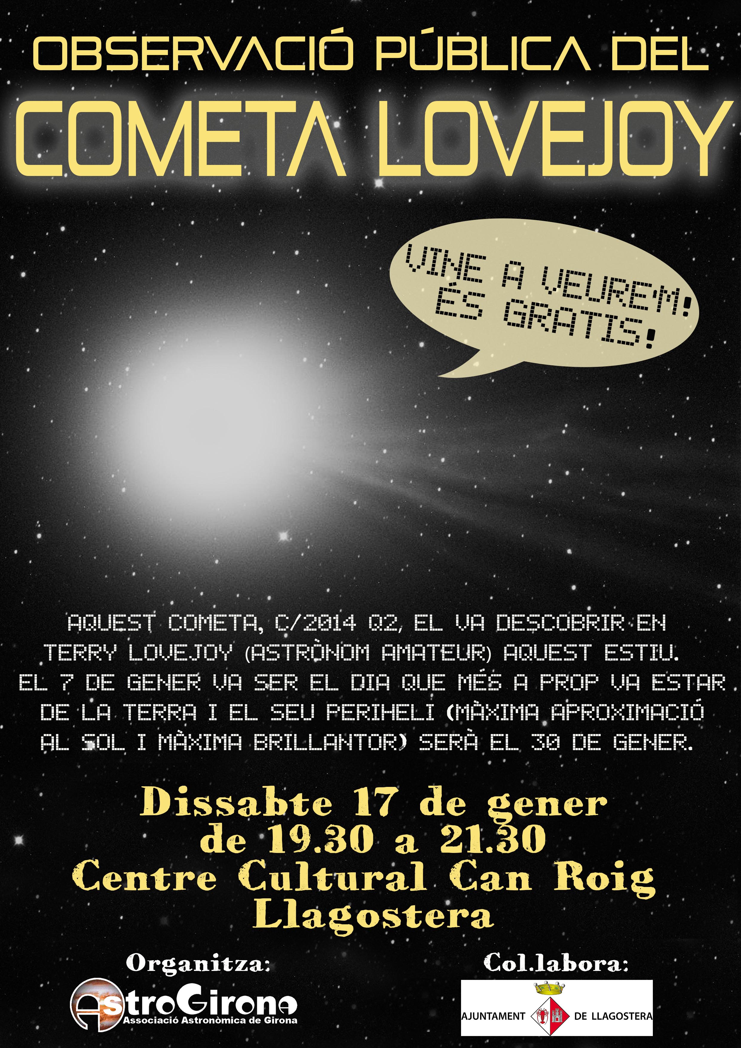 Observació del cometa Lovejoy a Llagostera