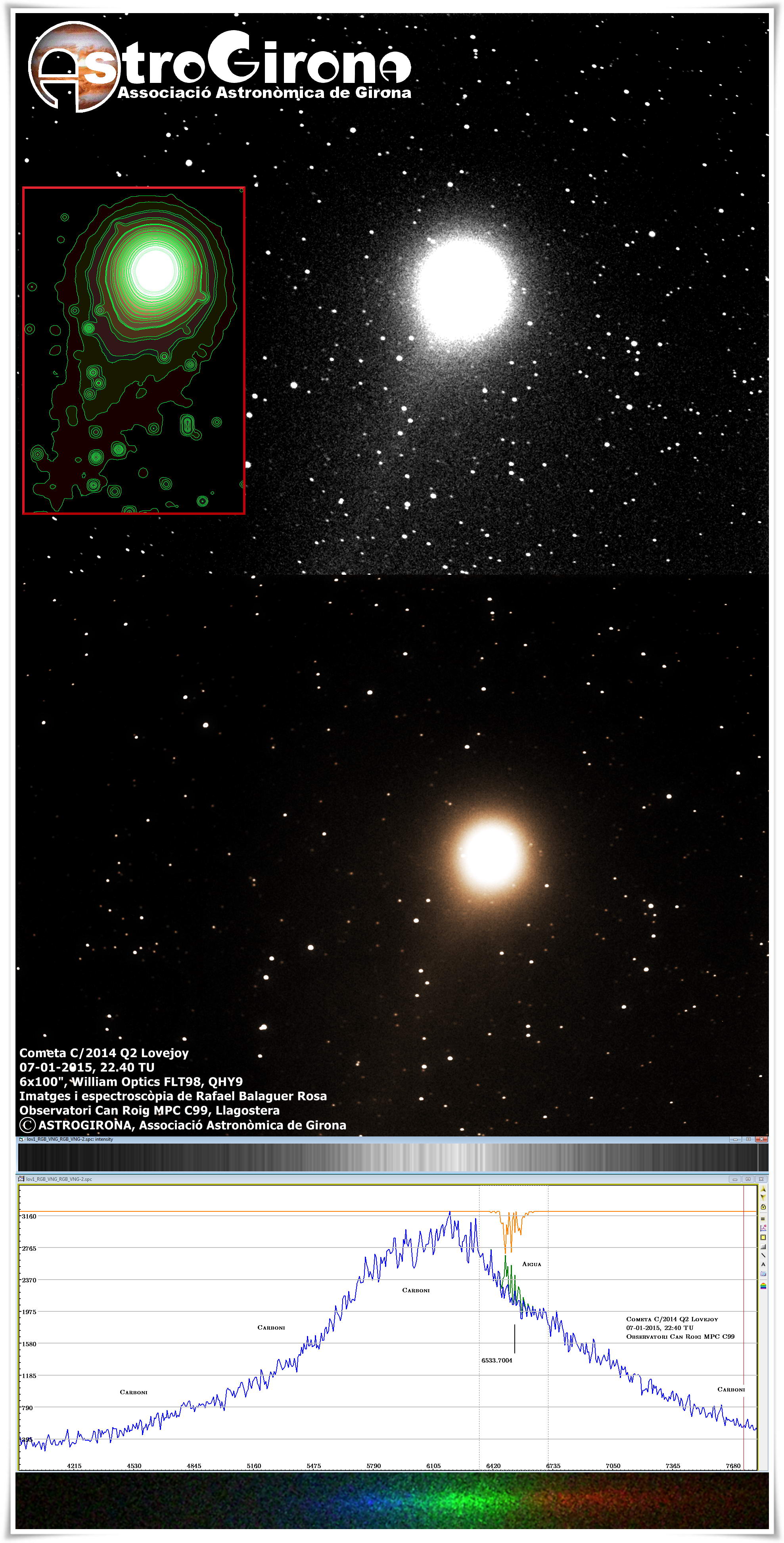 Espectre del cometa C/2014 Q2 Lovejoy, per Rafael Balaguer Rosa