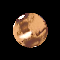 Simulació de l'aspecte de Mart el dia 14 d'abril de 2014, a les 21:00