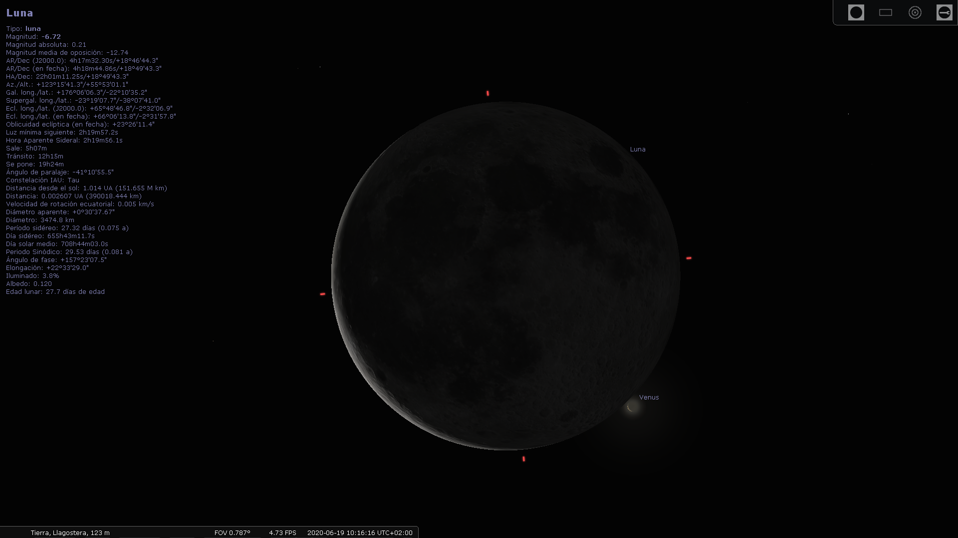 Ocultación de Venus por la Luna