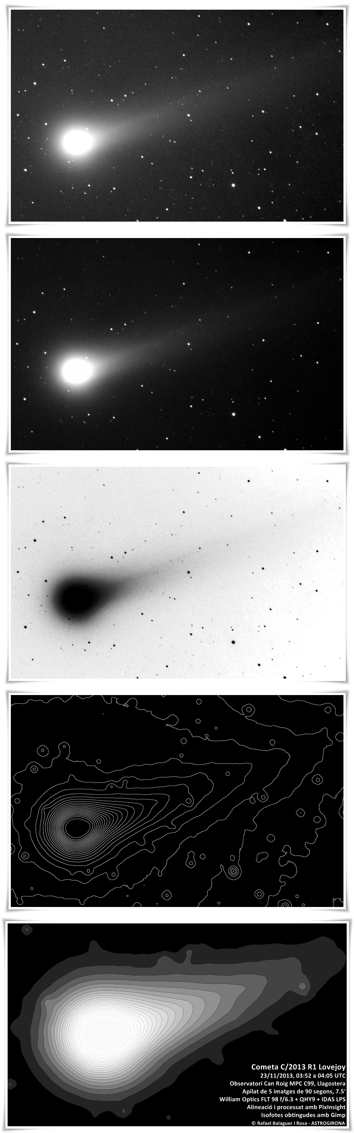 El cometa Lovejoy fotografiat des de l'Observatori Can Roig, per Rafael Balaguer i Rosa