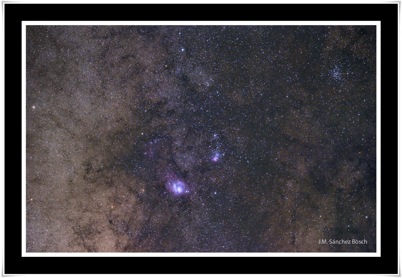 Objectes Messier a la Via Làctia. Fotografia de José Manuel Sánchez Bosch