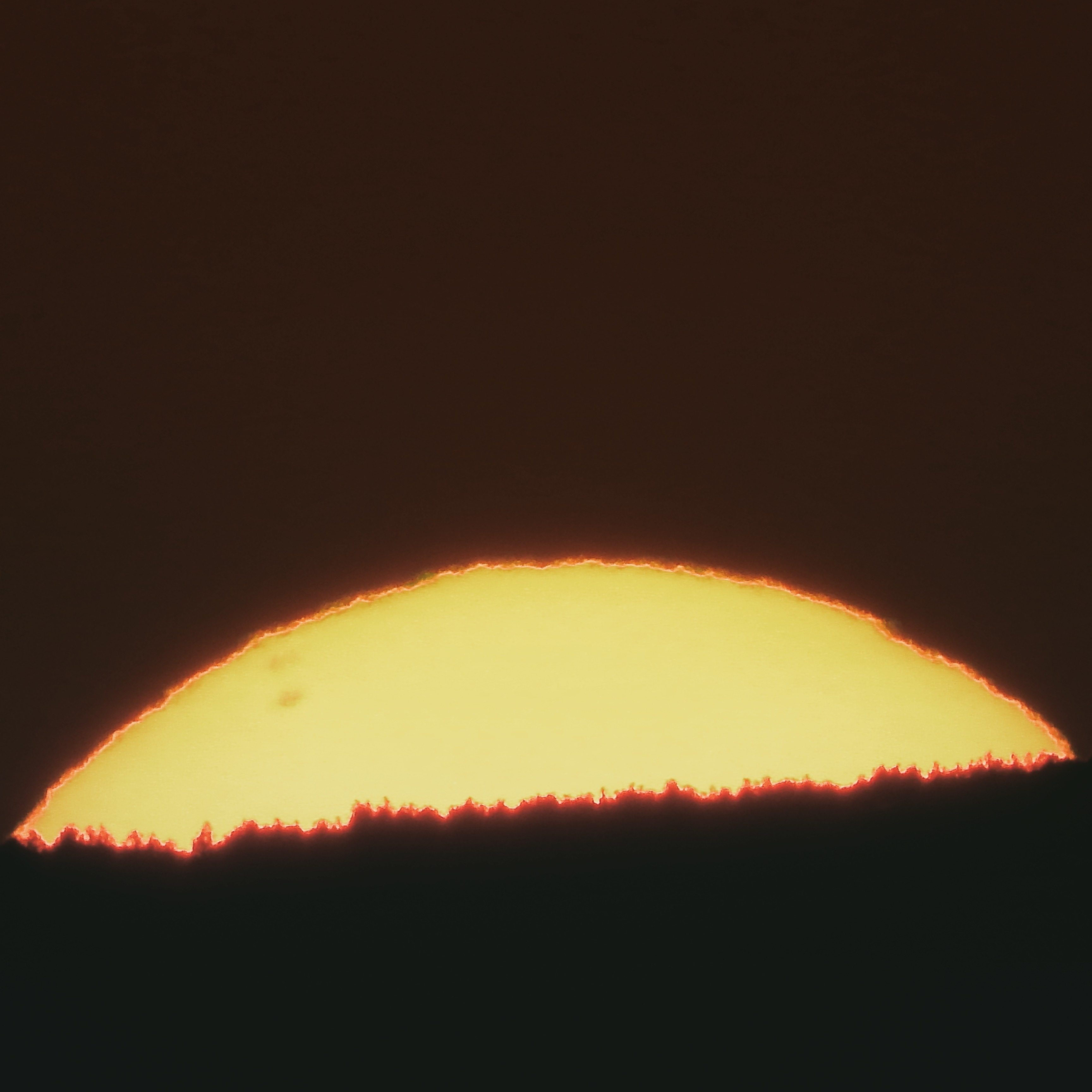 Posta de Sol el 12-07-23, amb la taca solar AR3372, Rafael Balaguer